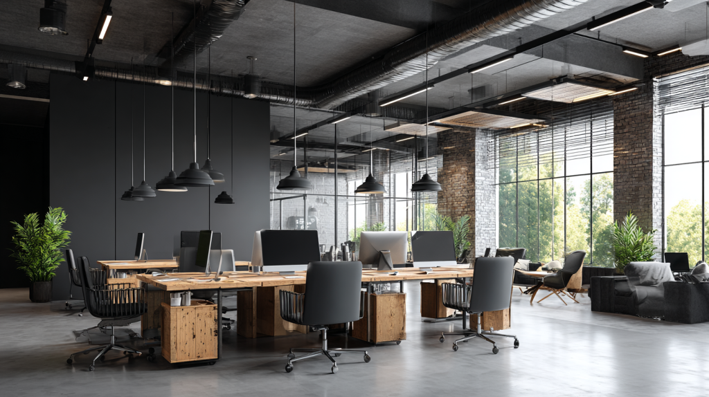 nowoczesne wyposażenie coworkingów